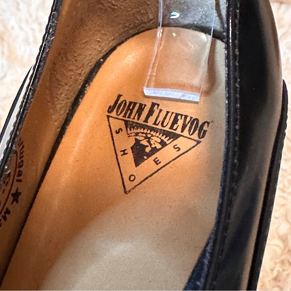 John Fluevog Unite Ghali black leather steampunk strappy block heel pumps 7.5 - Picture 12 of 14